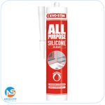 EVO-STIK All Purpose Silicone Sealant, Flexible, Weather Resistant, Clear