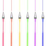 6 NEON GEL PENS Bright Multi Colour Pink/Orange/Yellow/Green/Blue/Purple Ink Set