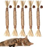 Catnip cat Sticks Toy Natural Matatabi Silvervine Sticks Chew Toy Play Feather