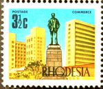 RHODESIA 1970 SG442 3½c. STATUE OF CECIL RHODES  -  MNH