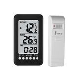 Digital Wireless /outdoor Thermometer Clock Temperature Meter with Trans