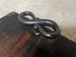 Reclaimed wood tray with metal tentacles , and Old Metal Strip .Hand Made