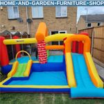 4 in 1 Kids Inflatable Bouncy Castle with Double Slide Pool and Climbing Wall