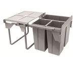 RECYCLE BIN PULL OUT KITCHEN WASTE BIN 600MM-68 LTR(JC609M-3)SOFT CLOSE FUNCTION