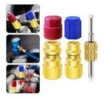 R12 To R134a A/C Filling Valve Port Adapter Kit Retrofit Remover Tool High Low