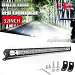 Fit Polaris RZR 570 800 900 1000 4 S XP XP 4 Turbo Tusk Mount LED Light Bar 32"