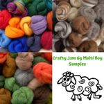Needle/Wet Felting Dyed & Natural Wool Roving/ Batt Slivers 6g, Multi Buy Saving