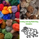 Needle/Wet Felting Dyed & Natural Wool Roving/ Batt Slivers 6g, Multi Buy Saving