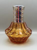 Eden Amber Glass Fragrance Lamp Catalytic Burner Art Deco Retro Decor Vintage