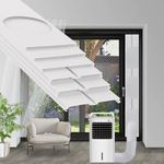 Portable AC Sliding Door Vent Kit 5.9" Hose Exhaust Window Seal Plates 90 Inch