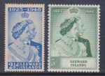 (F288-32) 1948 Lee Ward Islands set of 2stamps Silver Wedding MH stamp (DN87)