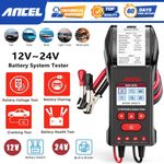ANCEL BST600 12V 24V Battery Tester with Printer Car Load Charging Cranking Test