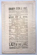 1872 Drury Lane Theatre programme Walter Scott Lady of the Lake Vokes Family