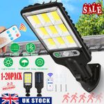 6000W Solar Powered PIR Motion Sensor Wall Lights LED Outdoor Street Lamp Garden