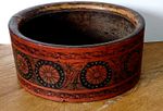Antique Folk Art wooden painted Large bowl Eastern European Grain Measure 7lbs