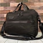 TUMI Alpha 2 26120D2 Black Expandable 2 Way Business Briefcase Bag Authentic