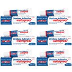 Secure Denture Adhesive Cream Strong Hold Zinc Free Denture Fixative 40g x6
