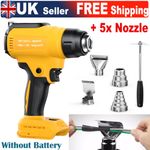 Cordless Hot Air Gun Electric Handheld Heat Gun 4 Nozzles For Dewalt 18V Battery