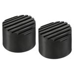 72mm ID Rubber Telescopic Ladder Non-Slip Feet Mat Pad Cover Cushion Black, 2pcs
