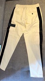 Dolce & Gabbana Men’s White Cargo Trousers 44 Tapered Elastic Drawstring