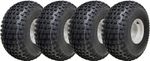22x11.00-8 Knobby ATV Tyres 4 Stud Rim Trailer Quad Wheels 100mm PCD (Set of 4)