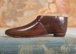 Miniature Hand Carved Antique Wooden Shoe Boot Treen Wood