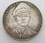WW2 German Colonel Werner Mölder Luftwaffe Pilot Coin Medal World War 2
