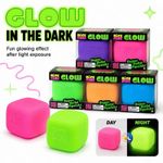 Schylling NeeDoh Nice Cube Glow Sensory Fidget Cube Stress Relief Squishy Cube