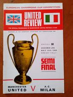 Manchester United Man Utd v AC Milan 15th May 1969 European Cup Semi-Final