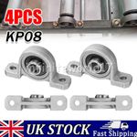 4PCS KP08 8mm Bore Diameter Pillow Block Mounted Ball Bearing CNC Zinc Alloy UK