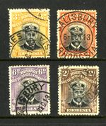 M18640 Rhodesia 1913 SG215/8 - Admirals Head Die I perf 15 ex rare 8d (SG 217a).