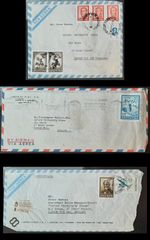 y(ARG-211) ARGENTINA 1970 (3) Airmail Covers from Argentina to England
