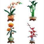 Icons Plum Blossom Building Set Adult Flower Home Decor DIY Gift