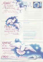 GB Stamps Aerogram / Air Letter APS72 - 27p Christmas, Wesley Hymns, doves 1988