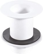 McAlpine W3 1.5" Backnut Sink Waste: 85mm White Plastic Flange x 3.5" Tail