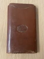 Antique Mid 19th Century Victorian Cigar Case Leather Half Corona