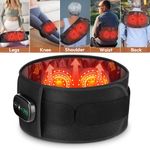 Cordless Infrared Heated Massage Belt Lumbar Support for Lower Back Pain Relief