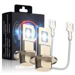 2x Pair 160W H3 LED Fog Light Bulbs Kit 6000K White Super Bright