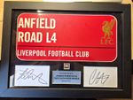 Liverpool FC Anfield Road L4 Signed Display Robertson & Alexander-Arnold COA