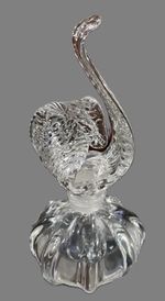 Vintage Gundersen-Pairpoint Perfume Bottle With Figural Cobra Snake Stopper