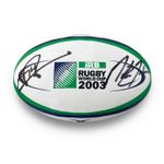 Jonny Wilkinson And Martin Johnson Signed 2003 World Cup Final Rugby Ball