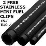 Braided Rubber Fuel Line Pipe Hose Breather Vacuum Tube Car Motorcycle Petrol