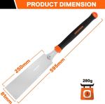 Japanese Hand Saw 250mm Double Edged 18/7-12TPI Fine Tooth Saw for Woodworking
