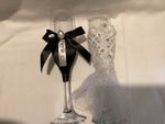Bride and Groom Champagne wine glasses 