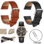 Genuine Leather Universal Watch Band Strap 12/14/16/18/20/22/24mm UK Man Women