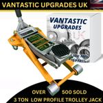 3 TON LOW PROFILE TROLLEY JACK, INCLUDING 1X SILL & 1X NON-SLIP SADDLE PUCK NEW