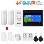 PG-107 4G Wireless Home Alarm System Wifi Security System with 4.3 Inch Full Tou