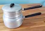 Vintage Swan Brand Aluminium Bain Marie Double Bolier Pan Saucepan 1950s