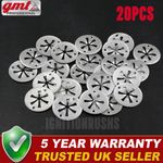 20x For VOLKSWAGEN Undertray Heat Shield Exhaust Fixing Clip Metal Spring Washer