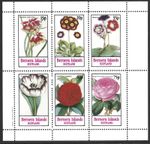 Bernera Islands Scotland, 1982, Flowers, MNH M/S Sheet of 6 Stamps #M2142